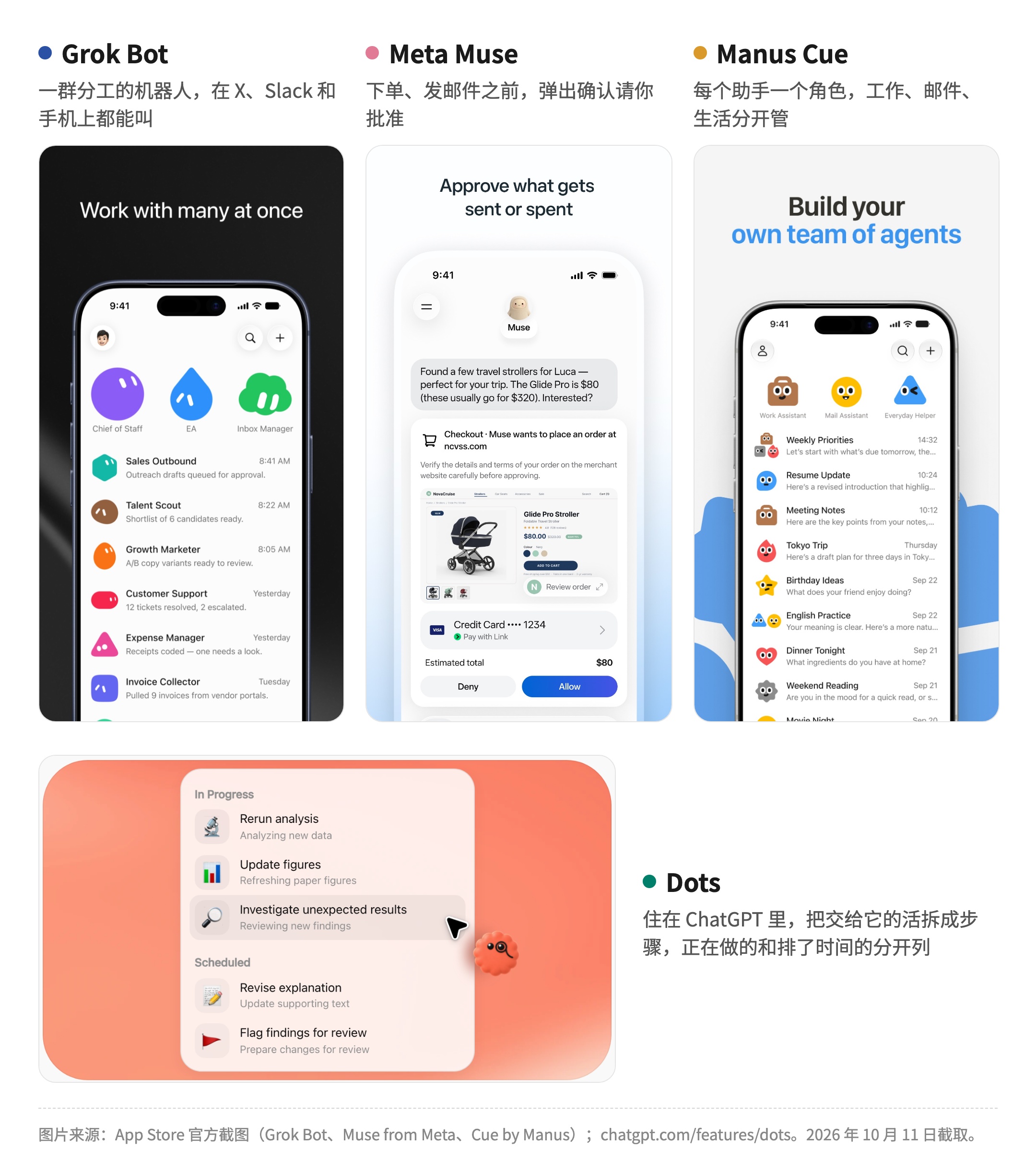 四款产品的界面
